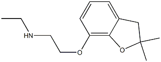 {2-[(2,2-dimethyl-2,3-dihydro-1-benzofuran-7-yl)oxy]ethyl}(ethyl)amine 结构式