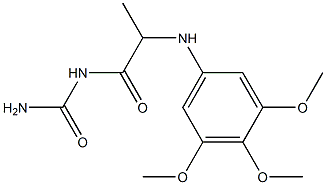 {2-[(3,4,5-trimethoxyphenyl)amino]propanoyl}urea 结构式