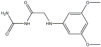 {2-[(3,5-dimethoxyphenyl)amino]acetyl}urea 结构式