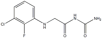 {2-[(3-chloro-2-fluorophenyl)amino]acetyl}urea 结构式