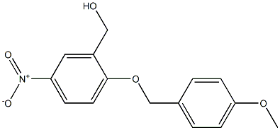 {2-[(4-methoxyphenyl)methoxy]-5-nitrophenyl}methanol 结构式