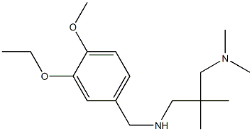 {2-[(dimethylamino)methyl]-2-methylpropyl}[(3-ethoxy-4-methoxyphenyl)methyl]amine 结构式