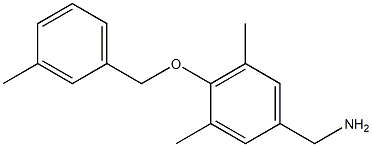 {3,5-dimethyl-4-[(3-methylphenyl)methoxy]phenyl}methanamine 结构式