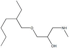 {3-[(2-ethylhexyl)oxy]-2-hydroxypropyl}(methyl)amine 结构式