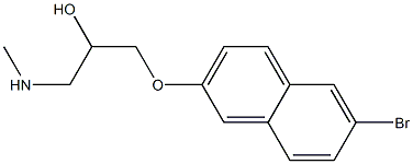 {3-[(6-bromonaphthalen-2-yl)oxy]-2-hydroxypropyl}(methyl)amine 结构式