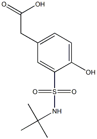 {3-[(tert-butylamino)sulfonyl]-4-hydroxyphenyl}acetic acid 结构式