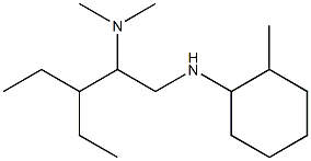 {3-ethyl-1-[(2-methylcyclohexyl)amino]pentan-2-yl}dimethylamine 结构式