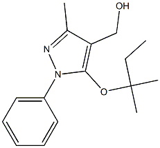 {3-methyl-5-[(2-methylbutan-2-yl)oxy]-1-phenyl-1H-pyrazol-4-yl}methanol 结构式