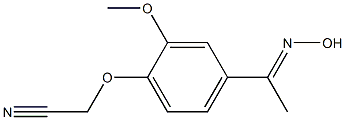 {4-[(1E)-N-hydroxyethanimidoyl]-2-methoxyphenoxy}acetonitrile 结构式