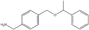 {4-[(1-phenylethoxy)methyl]phenyl}methanamine 结构式