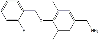 {4-[(2-fluorophenyl)methoxy]-3,5-dimethylphenyl}methanamine 结构式