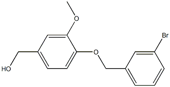 {4-[(3-bromophenyl)methoxy]-3-methoxyphenyl}methanol 结构式