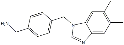 {4-[(5,6-dimethyl-1H-1,3-benzodiazol-1-yl)methyl]phenyl}methanamine 结构式