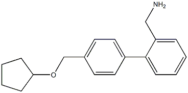 {4'-[(cyclopentyloxy)methyl]-1,1'-biphenyl-2-yl}methylamine 结构式