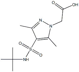 {4-[(tert-butylamino)sulfonyl]-3,5-dimethyl-1H-pyrazol-1-yl}acetic acid 结构式