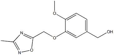 {4-methoxy-3-[(3-methyl-1,2,4-oxadiazol-5-yl)methoxy]phenyl}methanol 结构式