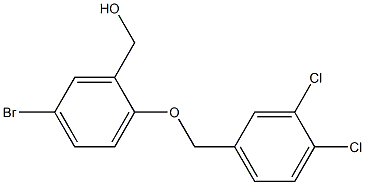 {5-bromo-2-[(3,4-dichlorophenyl)methoxy]phenyl}methanol 结构式