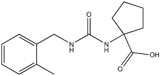 1-({[(2-methylbenzyl)amino]carbonyl}amino)cyclopentanecarboxylic acid 结构式