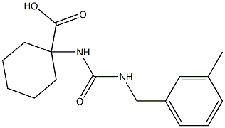 1-({[(3-methylbenzyl)amino]carbonyl}amino)cyclohexanecarboxylic acid 结构式