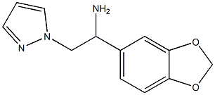 1-(1,3-benzodioxol-5-yl)-2-(1H-pyrazol-1-yl)ethanamine 结构式