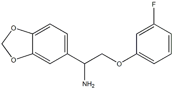 1-(1,3-benzodioxol-5-yl)-2-(3-fluorophenoxy)ethanamine 结构式