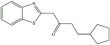 1-(1,3-benzothiazol-2-yl)-4-cyclopentylbutan-2-one 结构式