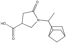 1-(1-{bicyclo[2.2.1]heptan-2-yl}ethyl)-5-oxopyrrolidine-3-carboxylic acid 结构式