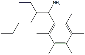 1-(1-amino-2-ethylhexyl)-2,3,4,5,6-pentamethylbenzene 结构式