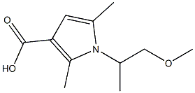 1-(1-methoxypropan-2-yl)-2,5-dimethyl-1H-pyrrole-3-carboxylic acid 结构式