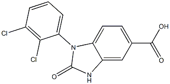 1-(2,3-dichlorophenyl)-2-oxo-2,3-dihydro-1H-1,3-benzodiazole-5-carboxylic acid 结构式