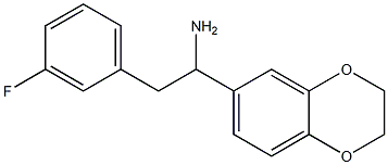 1-(2,3-dihydro-1,4-benzodioxin-6-yl)-2-(3-fluorophenyl)ethan-1-amine 结构式
