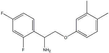 1-(2,4-difluorophenyl)-2-(3,4-dimethylphenoxy)ethanamine 结构式