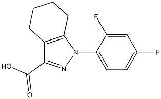 1-(2,4-difluorophenyl)-4,5,6,7-tetrahydro-1H-indazole-3-carboxylic acid 结构式