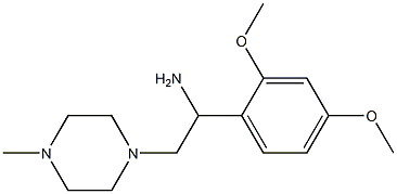 1-(2,4-dimethoxyphenyl)-2-(4-methylpiperazin-1-yl)ethanamine 结构式