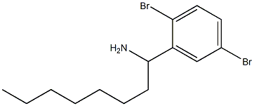 1-(2,5-dibromophenyl)octan-1-amine 结构式