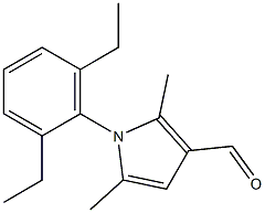 1-(2,6-diethylphenyl)-2,5-dimethyl-1H-pyrrole-3-carbaldehyde 结构式