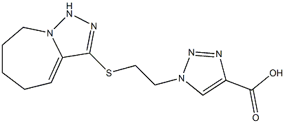 1-(2-{5H,6H,7H,8H,9H-[1,2,4]triazolo[3,4-a]azepin-3-ylsulfanyl}ethyl)-1H-1,2,3-triazole-4-carboxylic acid 结构式