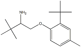 1-(2-amino-3,3-dimethylbutoxy)-2-tert-butyl-4-methylbenzene 结构式