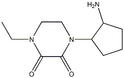 1-(2-aminocyclopentyl)-4-ethylpiperazine-2,3-dione 结构式