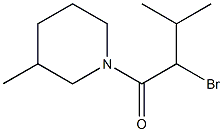 1-(2-bromo-3-methylbutanoyl)-3-methylpiperidine 结构式