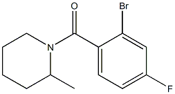 1-(2-bromo-4-fluorobenzoyl)-2-methylpiperidine 结构式
