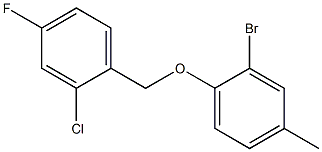 1-(2-bromo-4-methylphenoxymethyl)-2-chloro-4-fluorobenzene 结构式