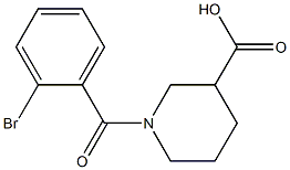 1-(2-bromobenzoyl)piperidine-3-carboxylic acid 结构式
