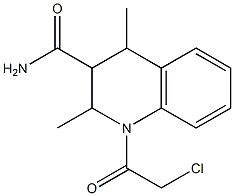 1-(2-chloroacetyl)-2,4-dimethyl-1,2,3,4-tetrahydroquinoline-3-carboxamide 结构式