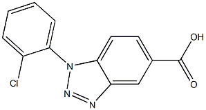 1-(2-chlorophenyl)-1H-1,2,3-benzotriazole-5-carboxylic acid 结构式