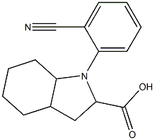 1-(2-cyanophenyl)-octahydro-1H-indole-2-carboxylic acid 结构式