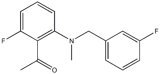 1-(2-fluoro-6-{[(3-fluorophenyl)methyl](methyl)amino}phenyl)ethan-1-one 结构式