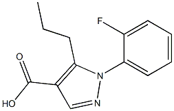 1-(2-fluorophenyl)-5-propyl-1H-pyrazole-4-carboxylic acid 结构式