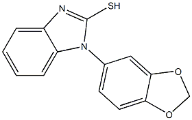 1-(2H-1,3-benzodioxol-5-yl)-1H-1,3-benzodiazole-2-thiol 结构式
