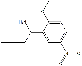 1-(2-methoxy-5-nitrophenyl)-3,3-dimethylbutan-1-amine 结构式